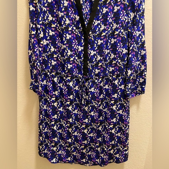 Diane Von Furstenberg Silk Animal Print Multicolor Mini Dress Size 6 - Picture 6 of 12